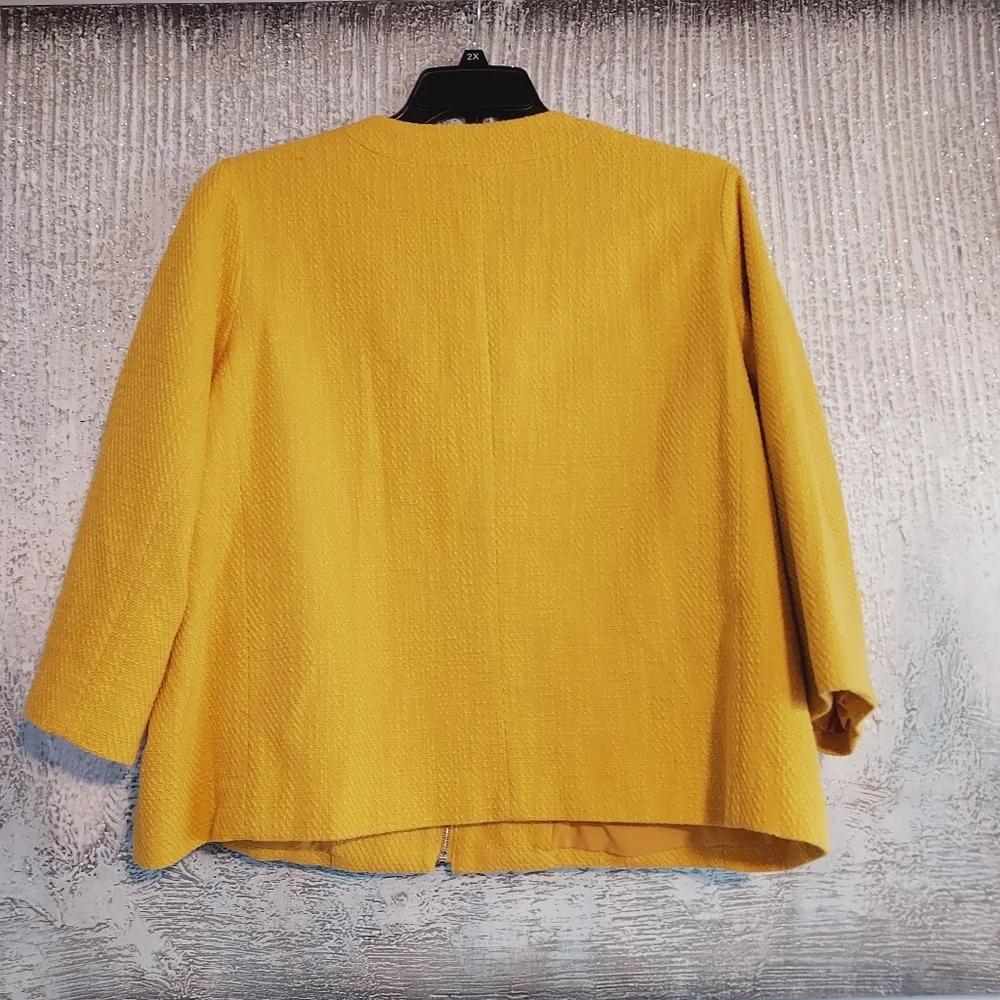 Chico's Textured Swing Jacket Sz 3/XL